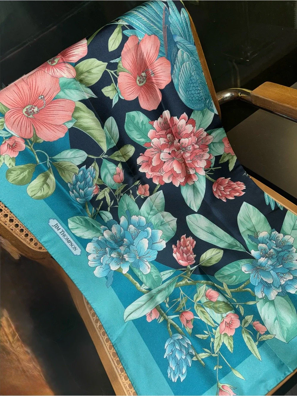 Jim Thompson Floral Silk Scarf
